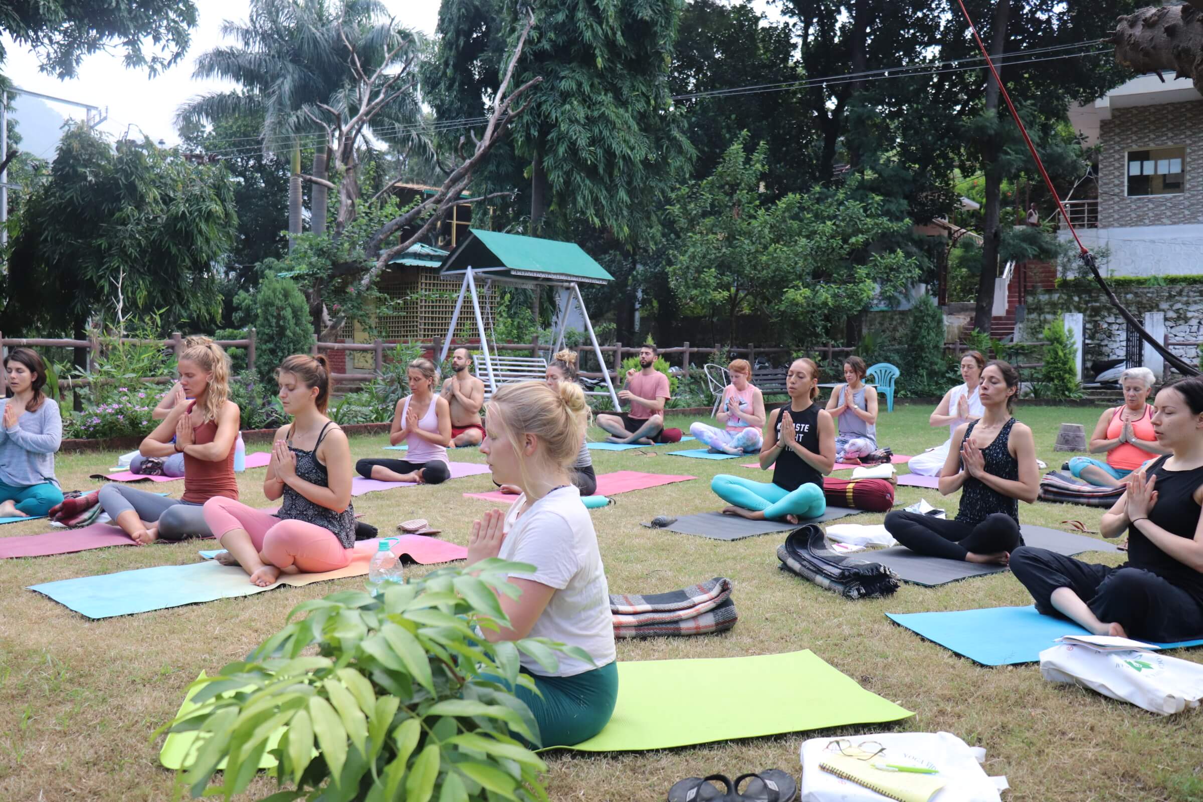 Yoga practice space at 7 Days Yoga & Ayurveda Retreat – Yoga Vidya Mandiram, Rishikesh, India retreat