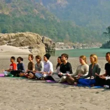 Interior view of 200 Hour Yoga Teacher Training in Rishikesh, India – Atri Yoga Center retreat location